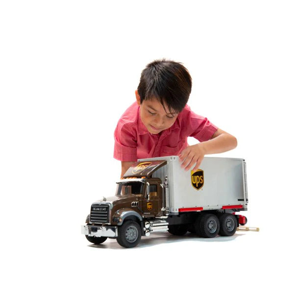 Bruder | Mack Granite Ups Logistcs Truck W Forklift 4+ - 2