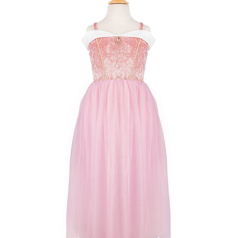 Gown | Velvety Soft Sleeping Sweetheart Princess Gown With Arm Warmers | Size 3-4 - 1