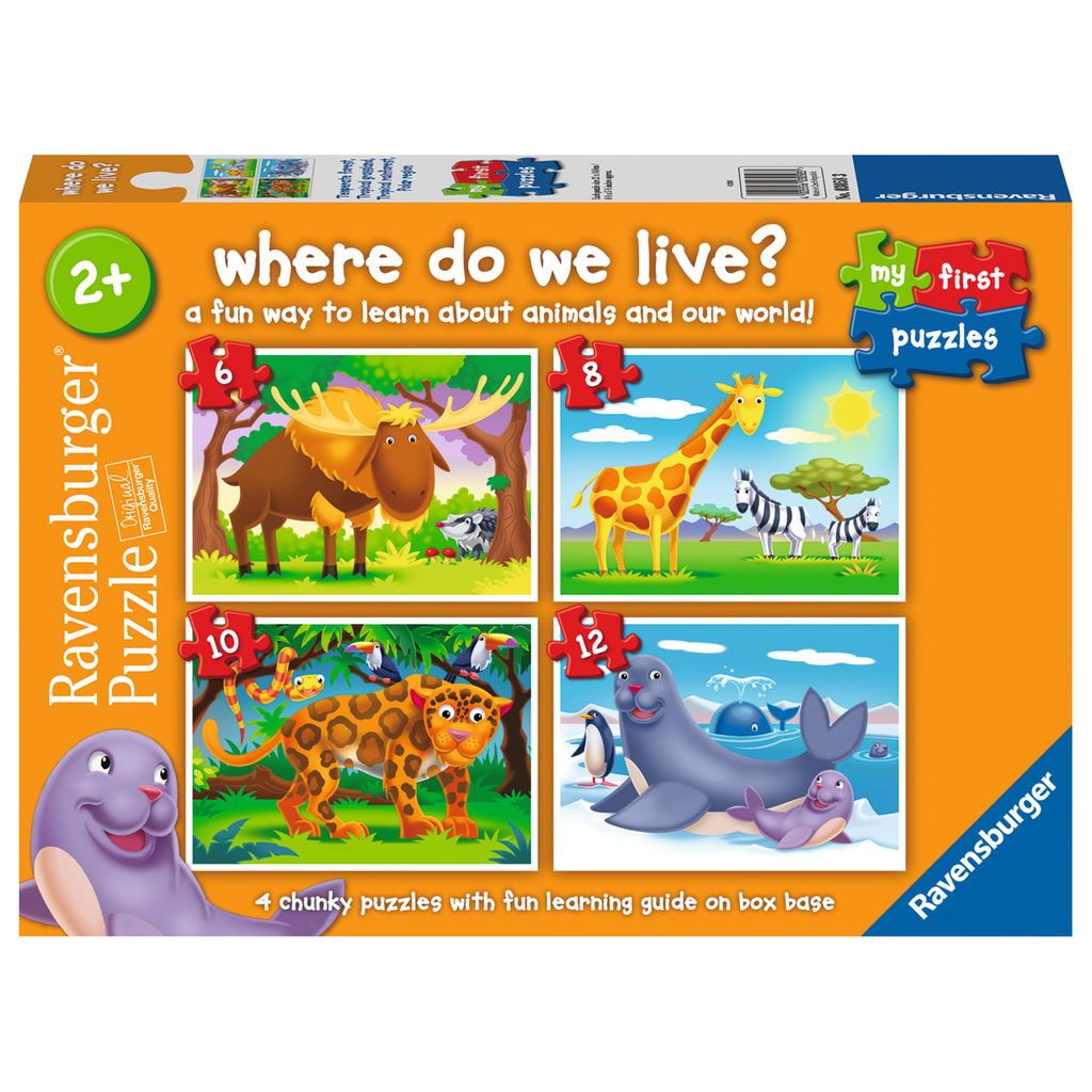 Puzzle |  Where do We Live 6, 8, 10, 12 pc Puzzles - CR Toys