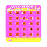 Auto Bingo Card Travel Game