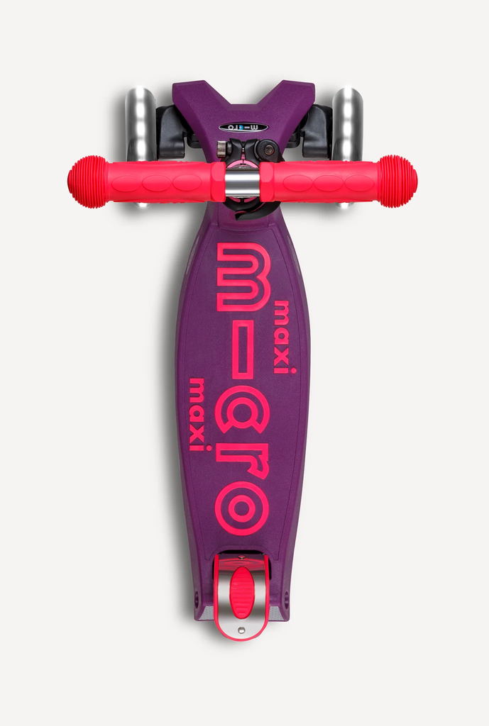 Micro Maxi Foldable LED Scooter | Neon Pink/Purple 5-12 Years - 1