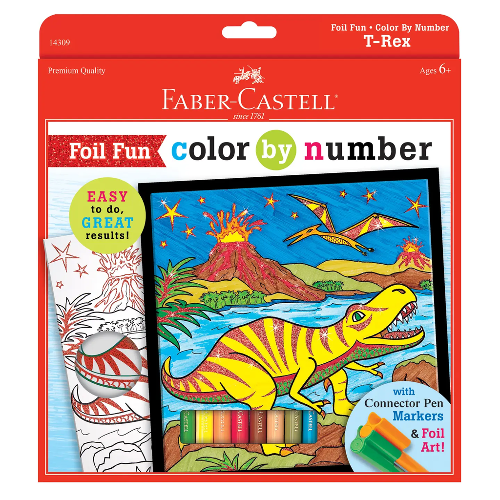 Marker Color By Number | T-Rex Foil Fun