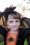 Sybil the Spider Witch Dress & HB, Orange/Black, Size 3-4
