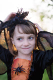 Sybil the Spider Witch Dress & HB, Orange/Black, Size 5-6  Dressup