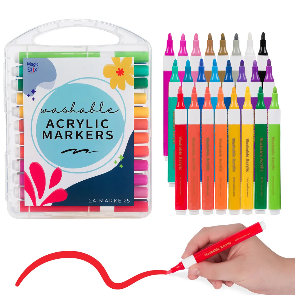 Magic Stix Washable Acrylic Markers 24 pk