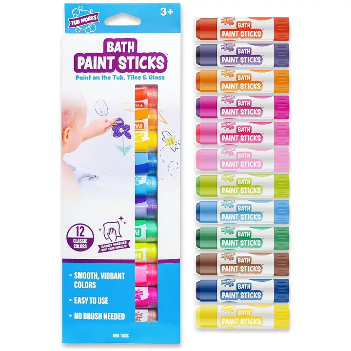 Tub Works | Bath Paint Sticks | 12pk | Ages 3+ - 1