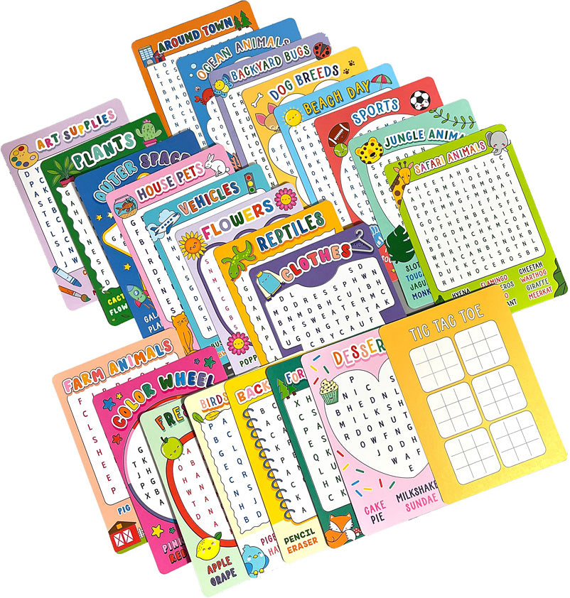Paper Games Word Search Activity Cards