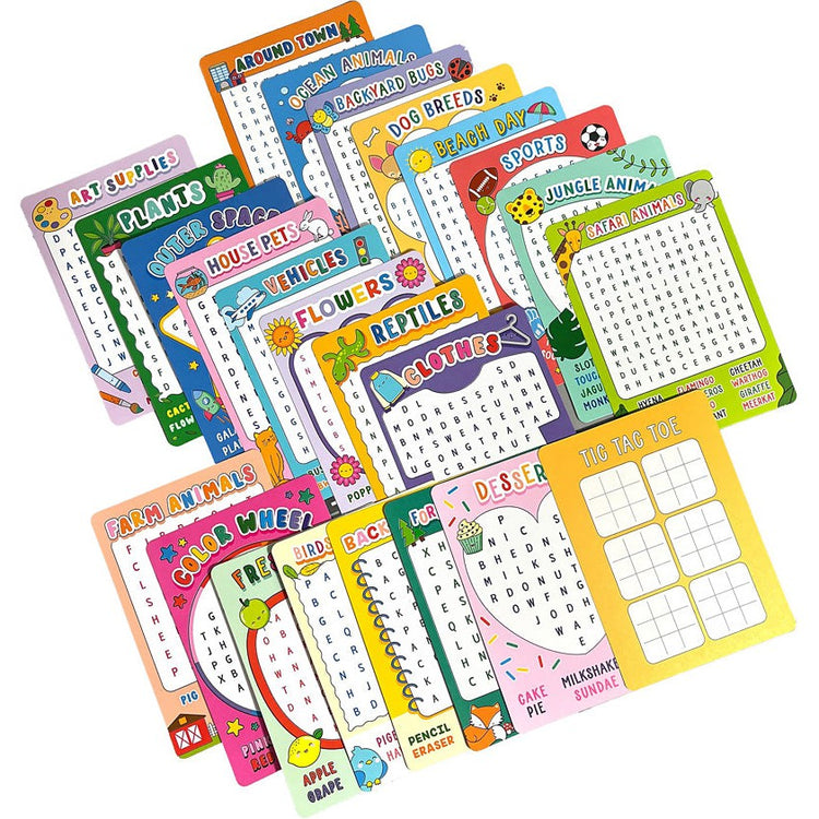 Paper Games Word Search Activity Cards