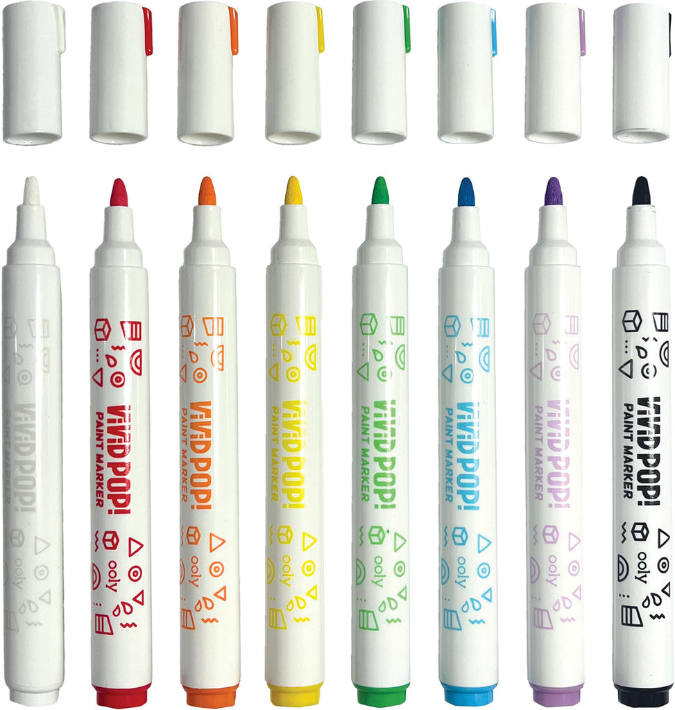 Vivid Pop! Water Based Paint Markers - 8 Pk - CR Toys