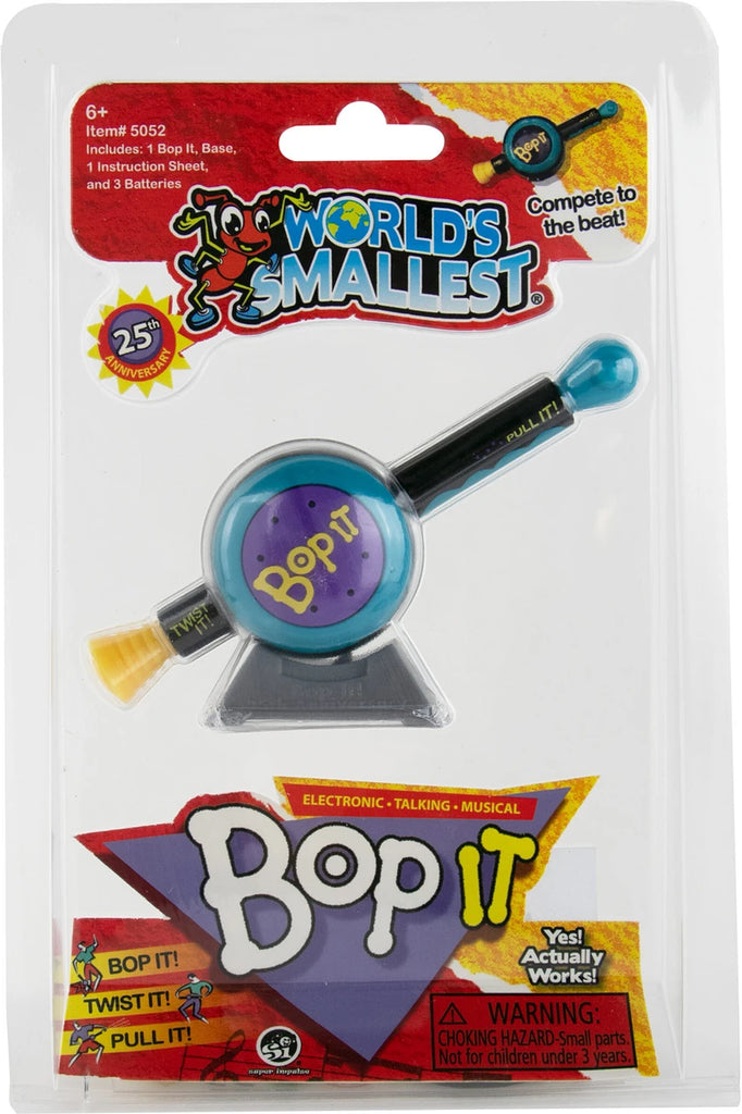 World's Smallest Bop It electronic talking musical game in retail packaging, 25th anniversary edition