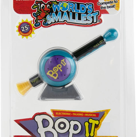 World's Smallest Bop It electronic talking musical game in retail packaging, 25th anniversary edition