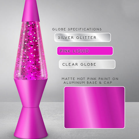 Lava Lamp Pink Sparkle 14.5