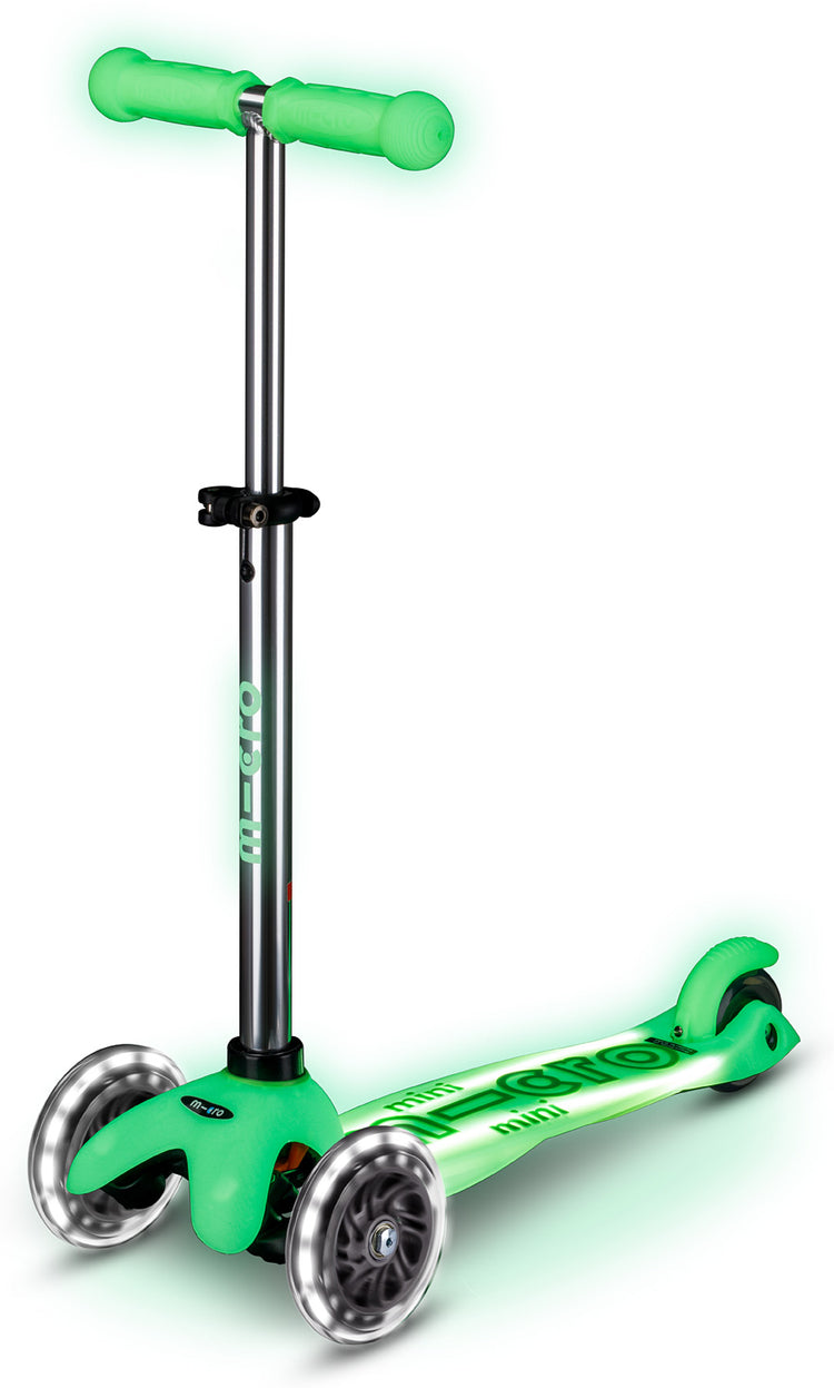 Micro Mini Deluxe Glow Led Plus Scooter - Icy Lime