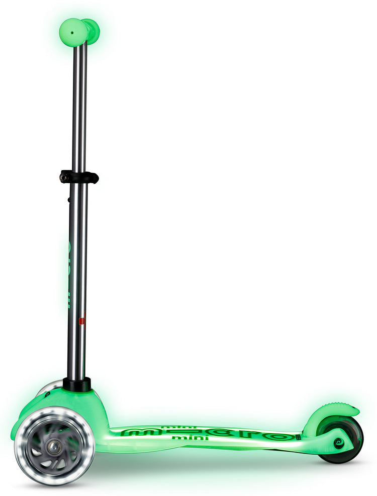 Micro Mini Deluxe Glow Led Plus Scooter - Icy Lime