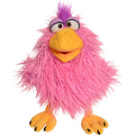 Living Puppets Cheeks 14-inch pink fluffy chicken hand puppet with orange beak and feet