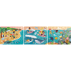 Ocean Friends Puzzle 3 36Pc sets for Ages 5+