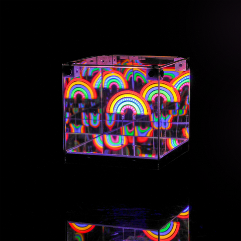 LED 3D Mirror Cube | Rainbow - 1