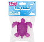 Sugar Skwisheez Noods purple sea turtle squishy toy in clear packaging with blue header card