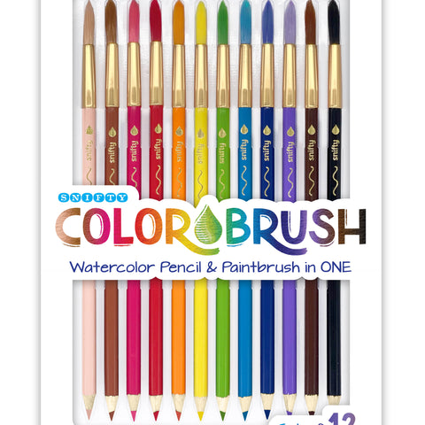 Colorbrush Watercolor Pencils & Paintbrush In One Set Of 12 Craft For Ages 6+