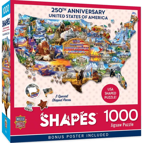 Puzzle | 250th Anniversary United States of America | 1000 Piece Shaped - CR Toys