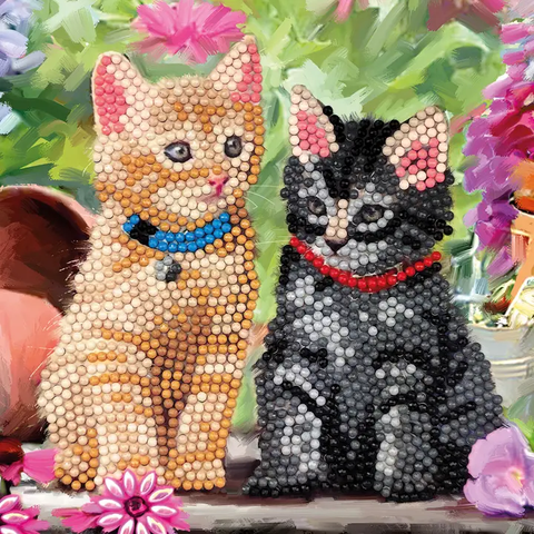 Crystal Art Card Kit | Cat Friends 8+ - 1