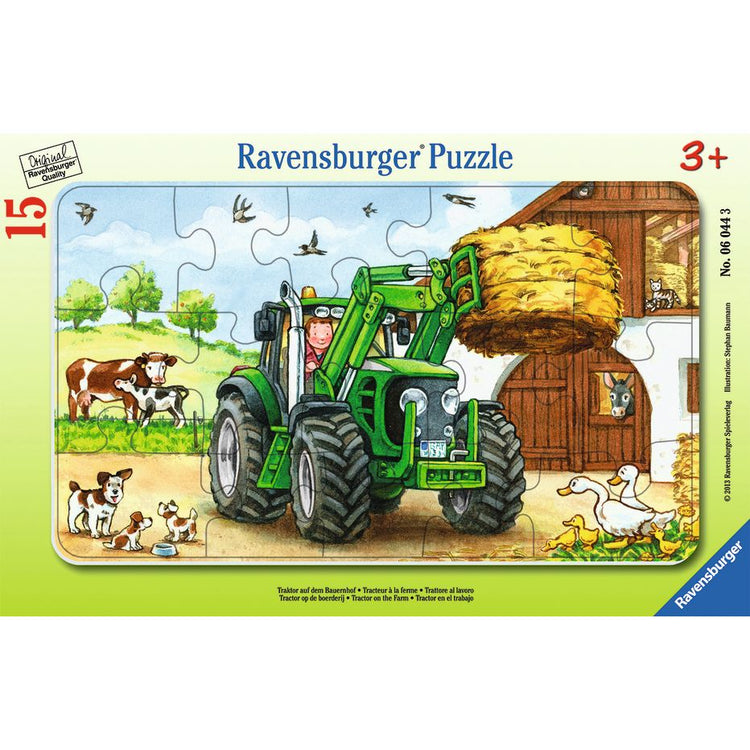 Puzzle | Tractor on the Farm | 15pc Frame Puzzle - CR Toys
