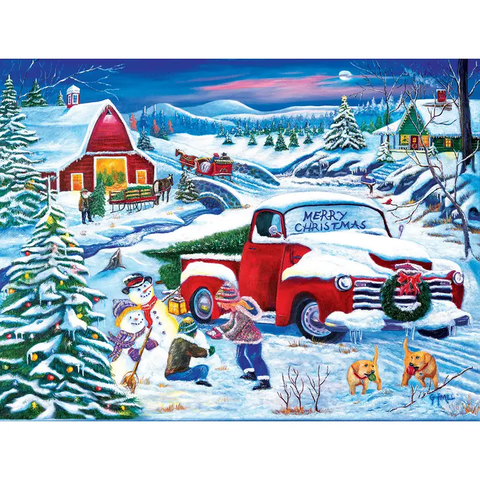 Snow Day At The Farm 500pc Puzzle