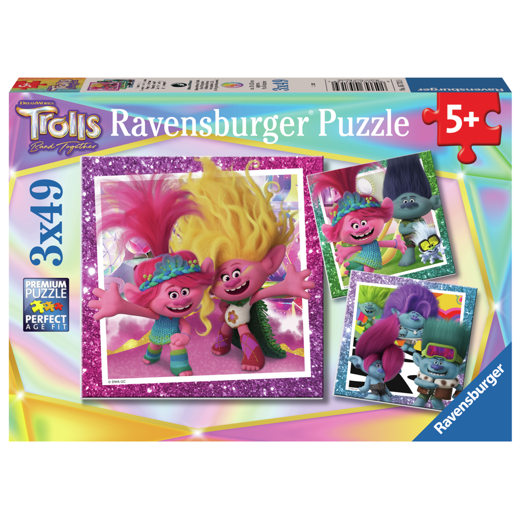 Puzzle | Trolls Band Together | 3x49 pc - CR Toys