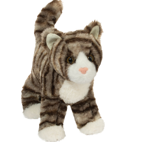 Zigby Gray Stripe Cat Plush - 1