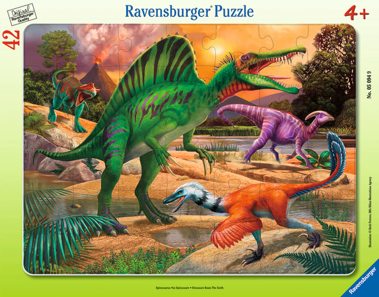 Puzzle | Dinosaurs Roam The Earth | 42 Pc Frame - 3