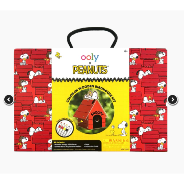 PEANUTS: Color-In' Wooden Bird  House Kit 6+ - 5