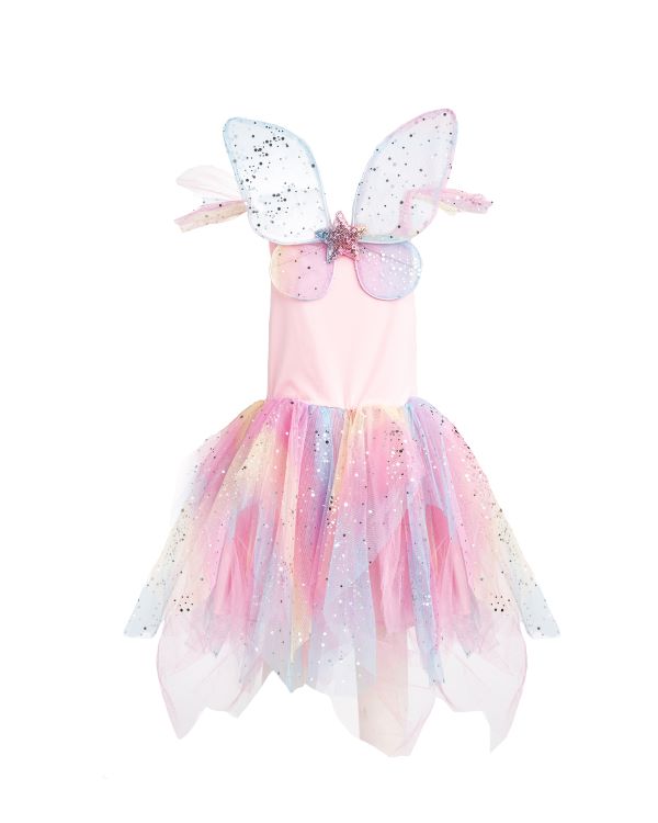 Gown | Rainbow Fairy Dress & Wings Multi 7-8 - 2
