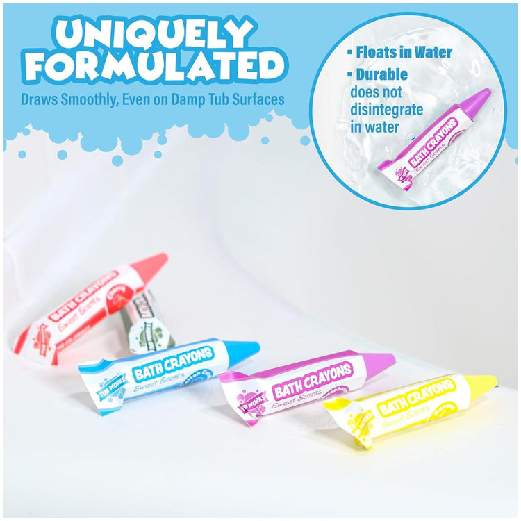 Tub Works | Smooth  Bath Crayons Bath Toy | 12 PK | Ages 3+ - 3