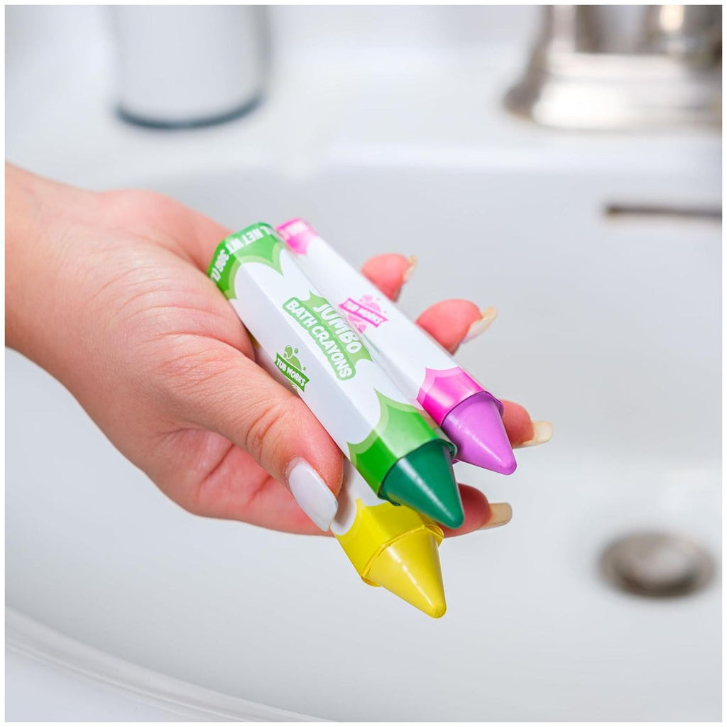 Tub Works | Smooth Jumbo Bath Crayons | 7 Bright Colors | 3+ - 2