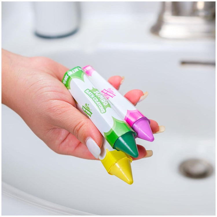 Tub Works | Smooth Jumbo Bath Crayons | 7 Bright Colors | 3+ - 2