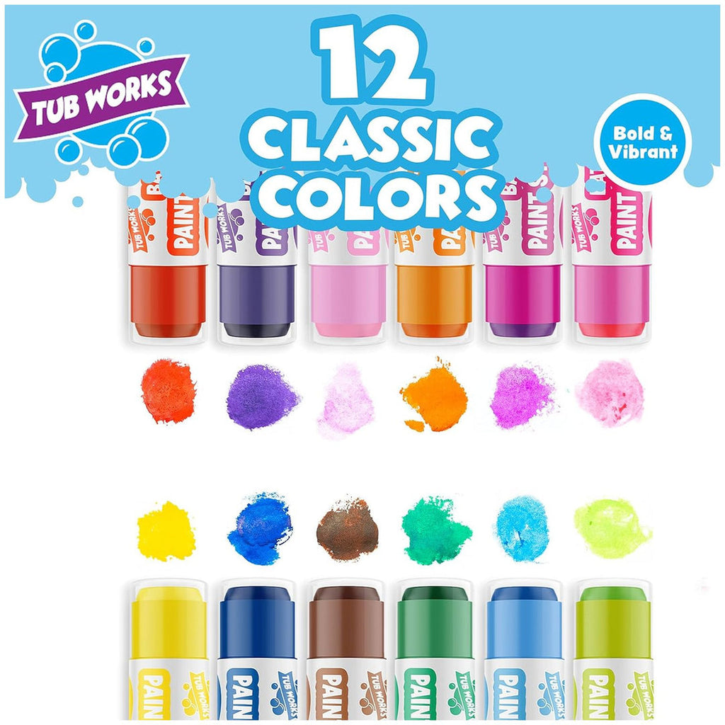 Tub Works | Bath Paint Sticks | 12pk | Ages 3+ - 3