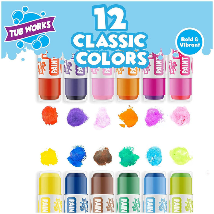 Tub Works | Bath Paint Sticks | 12pk | Ages 3+ - 3