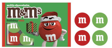 Milk Chocolate M&M'S Holiday Packaging Plush For Ages 14+