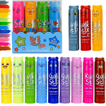 Kwik Stix Cuties solid tempera paint sticks set of 12 vibrant colors with kawaii bear faces