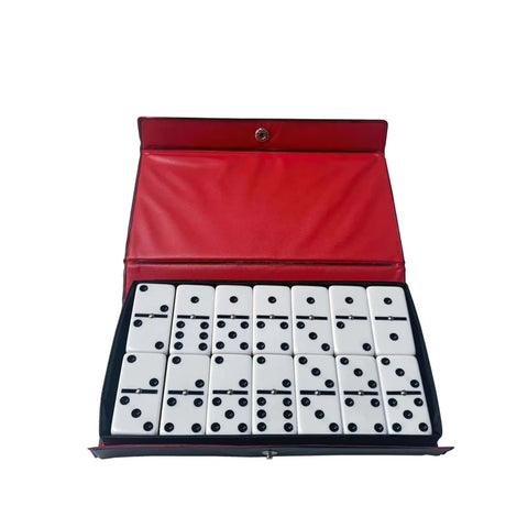 Dominoes | Double 6 | Black & White | Club Size Game - 1