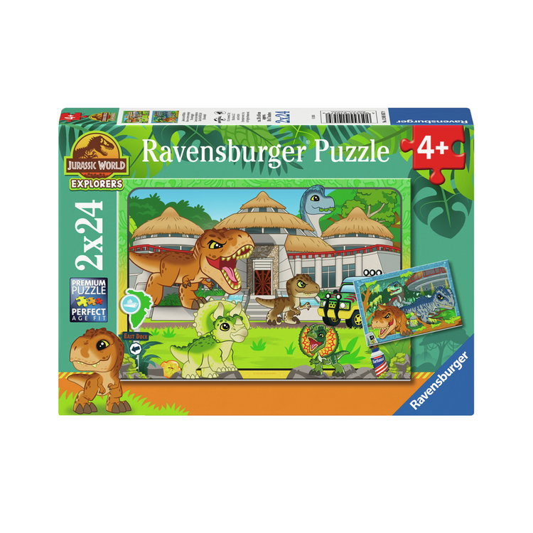 Puzzle | Jurassic World Explorers | 2x24 pc Puzzles - CR Toys