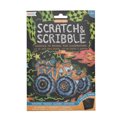 Mini Scratch & Scribble Art Kits Monster Truck