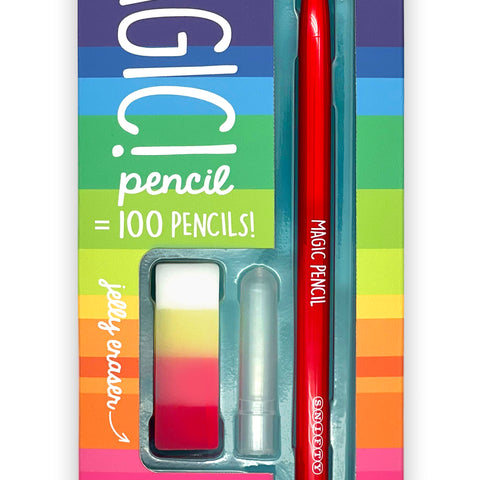 Magic Pencil & Eraser Set-Red For Ages 6+