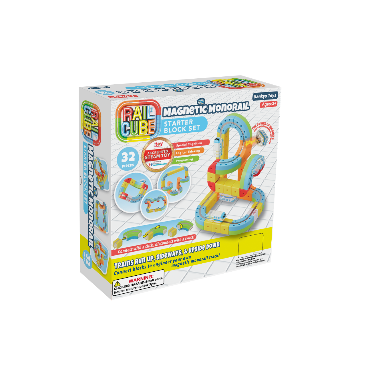 Rail Cube Magnetic Monorail Starter 3 - 103 | CR Toys