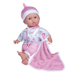 La Baby ® 11" Mini Soft Body Baby Doll White / Pink W/ Blanket & Pacifier For Ages 1+