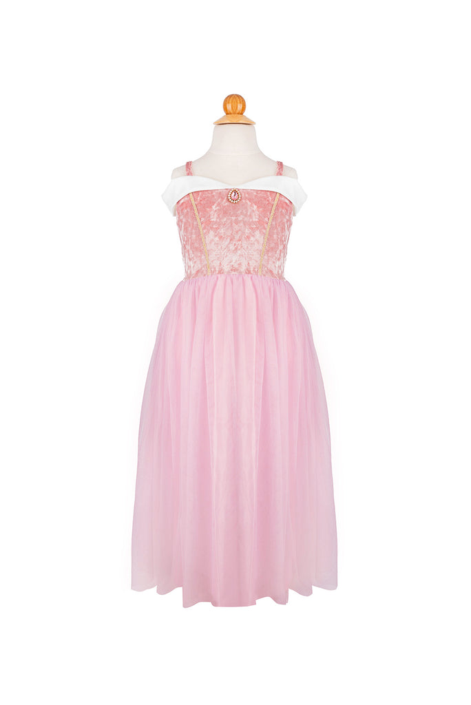 Gown | Velvety Soft Sleeping Sweetheart Princess Gown With Arm Warmers | Size 5-6 - 2