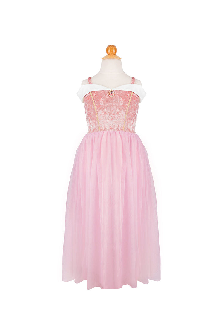 Gown | Velvety Soft Sleeping Sweetheart Princess Gown With Arm Warmers | Size 5-6 - 2