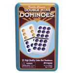Dominoes: Double Nine Color Dot Dominoes Game In Tin 5+