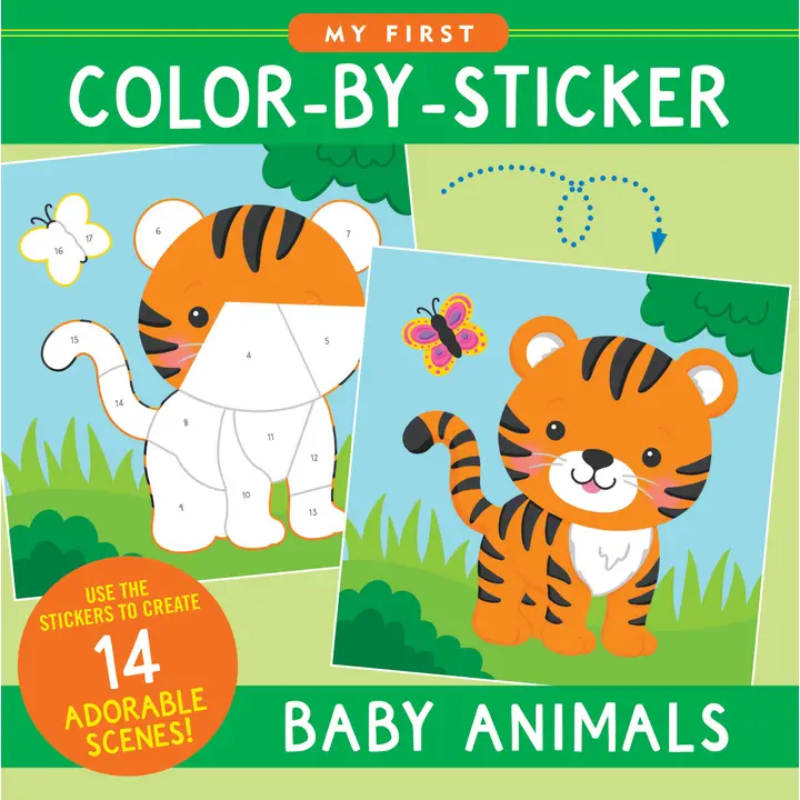 My First Color By Sticker Book | Baby Animals - CR Toys