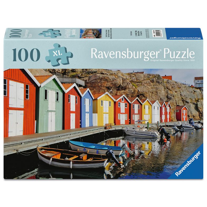 Puzzle | Colorful Houses in Sweden | 100 Pc - CR Toys